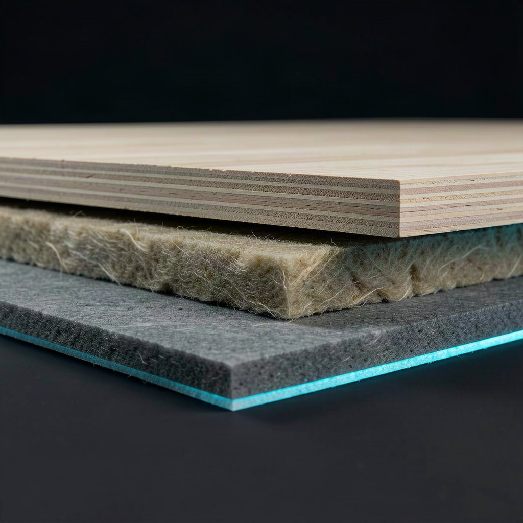 Acoustic floor build-up layers
