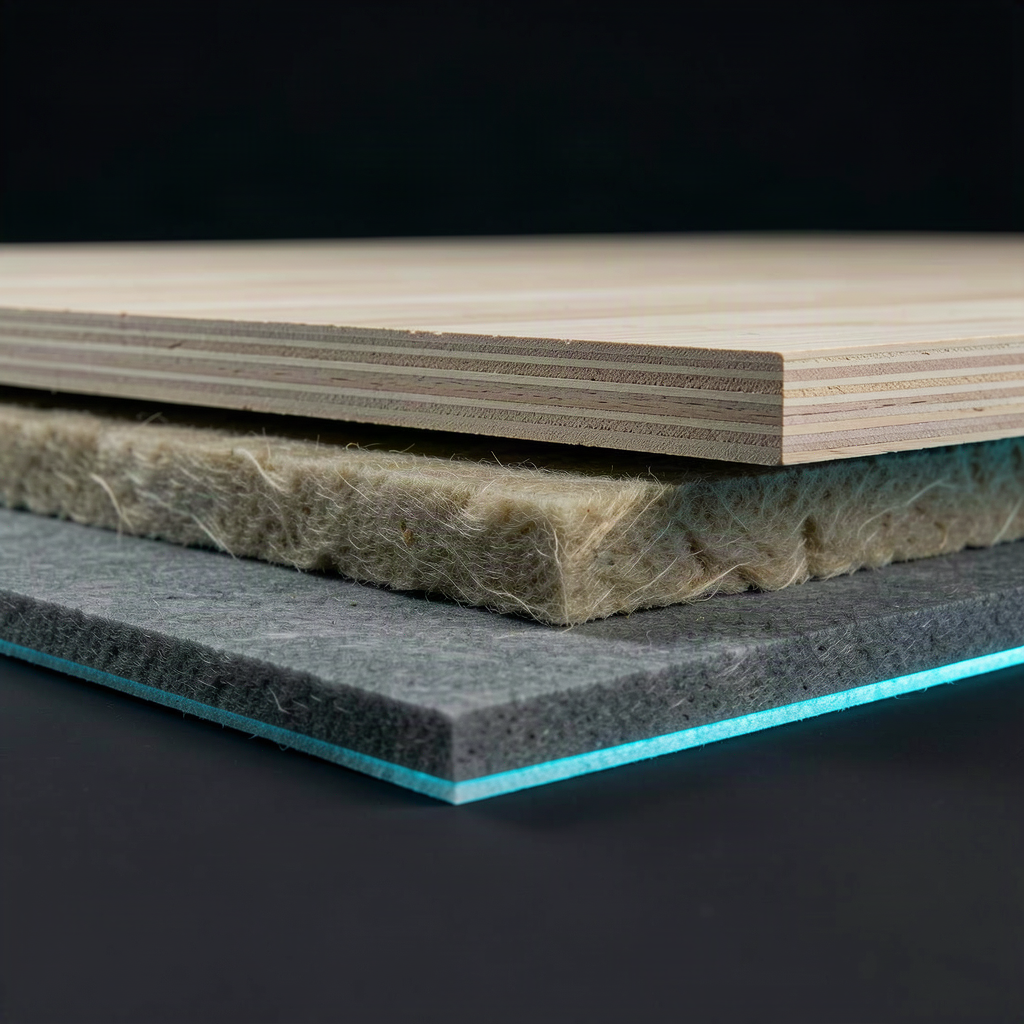 Acoustic floor build-up layers